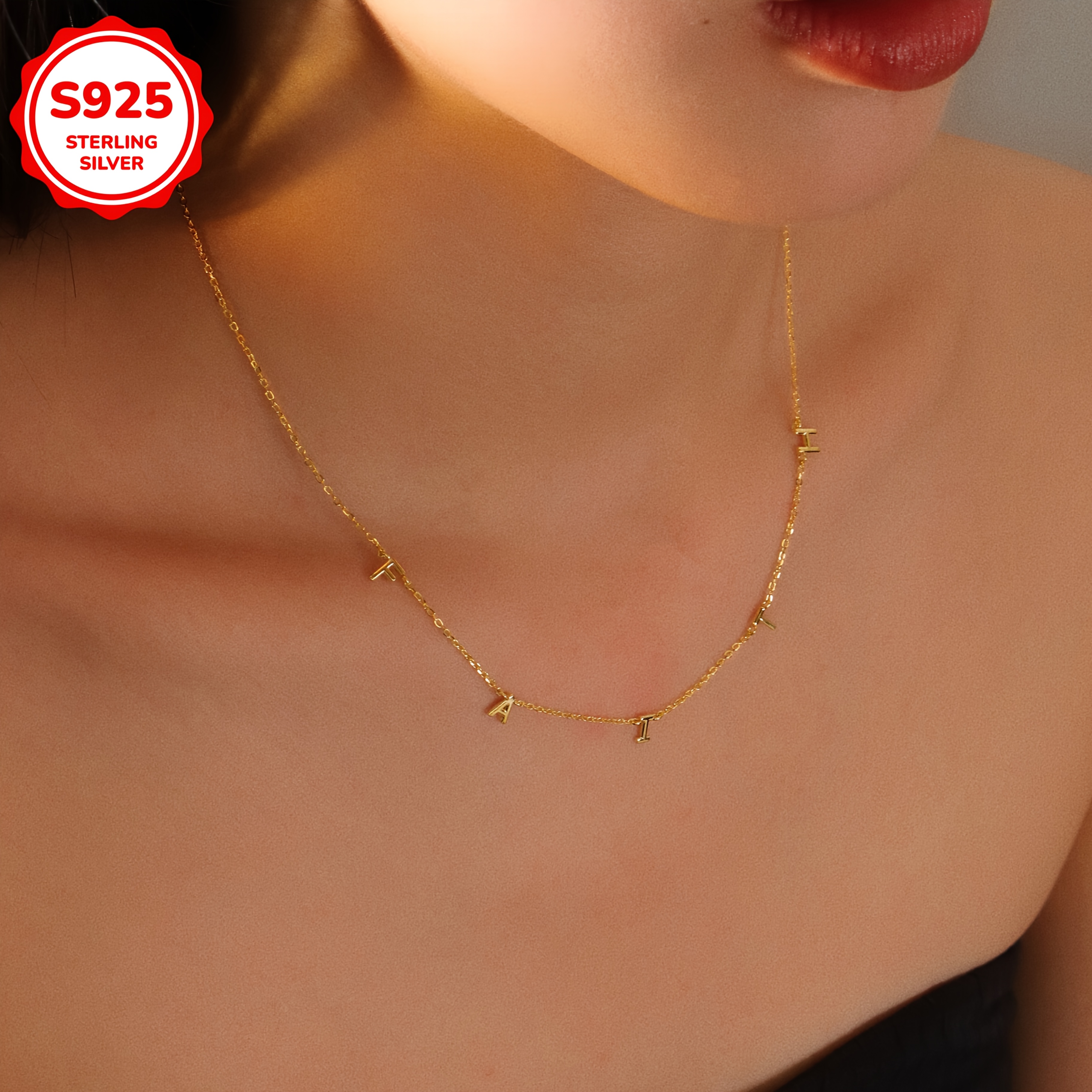 Versatile 925 Sterling Silver Letter 'FAITH' Necklace